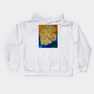 Yellow rose Collage Kids Hoodie